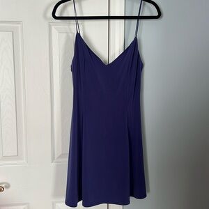 Women’s purple low back mini dress